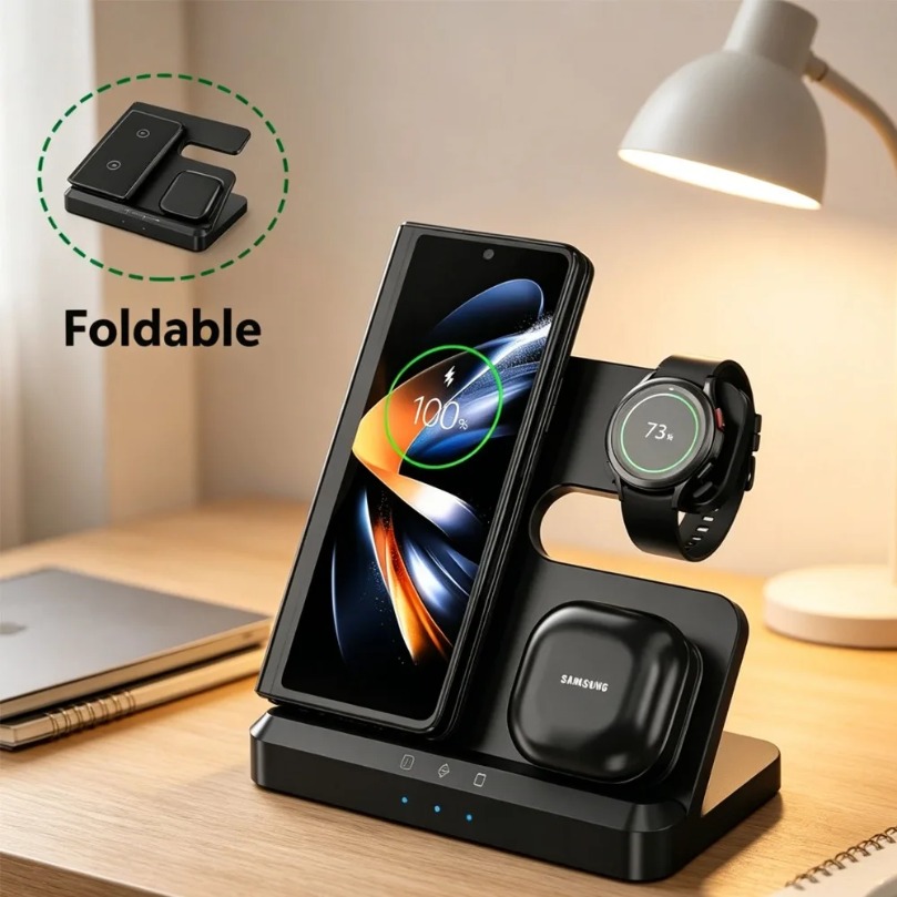 Wireless Charger 3 In 1 - 3-in-1 Schnelles Kabelloses Ladegerät für Samsung