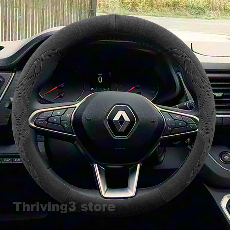 Tech Accessories Hub - Warme Lenkradabdeckung aus Wildleder für Renault