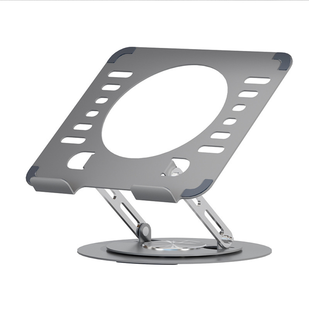 Laptop Stand Bamboo - Desktop-Laptop-Ständer aus Aluminium, drehbarer Halter, ergonomische,