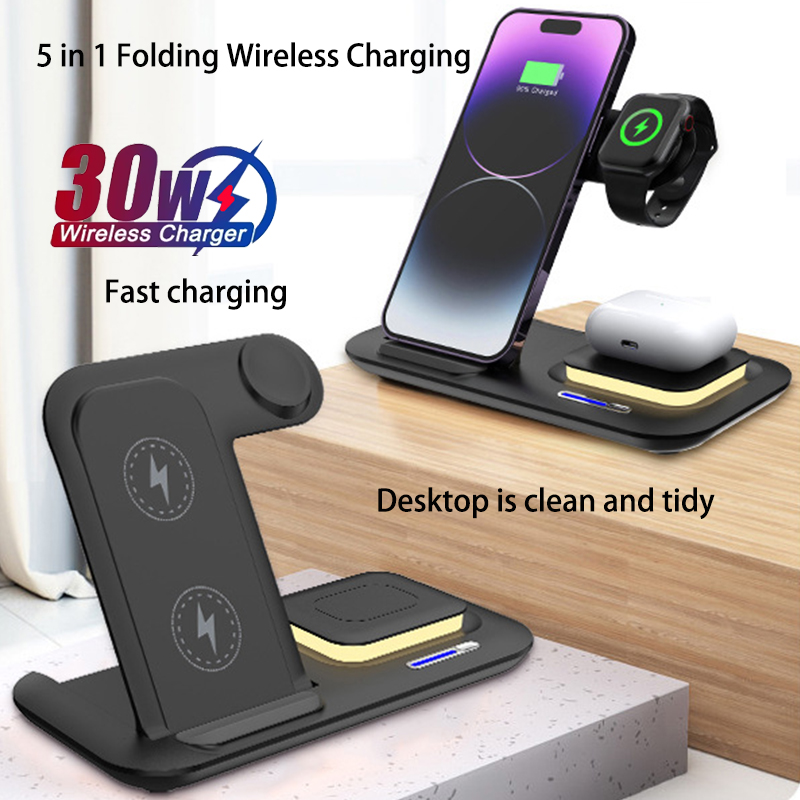 Wireless Charger 3 In 1 - Heißer 3-in-1 faltbarer kabelloser Handy-Ladestation 2025