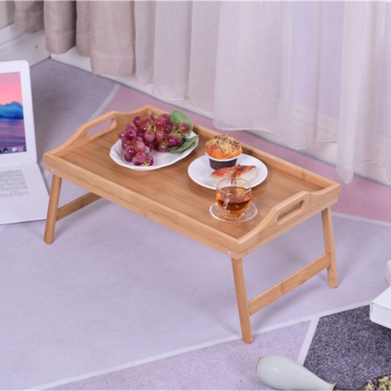 Laptop Stand Bamboo - Tragbares Betttablett aus Bambusholz, Frühstückstisch, Computerständer,