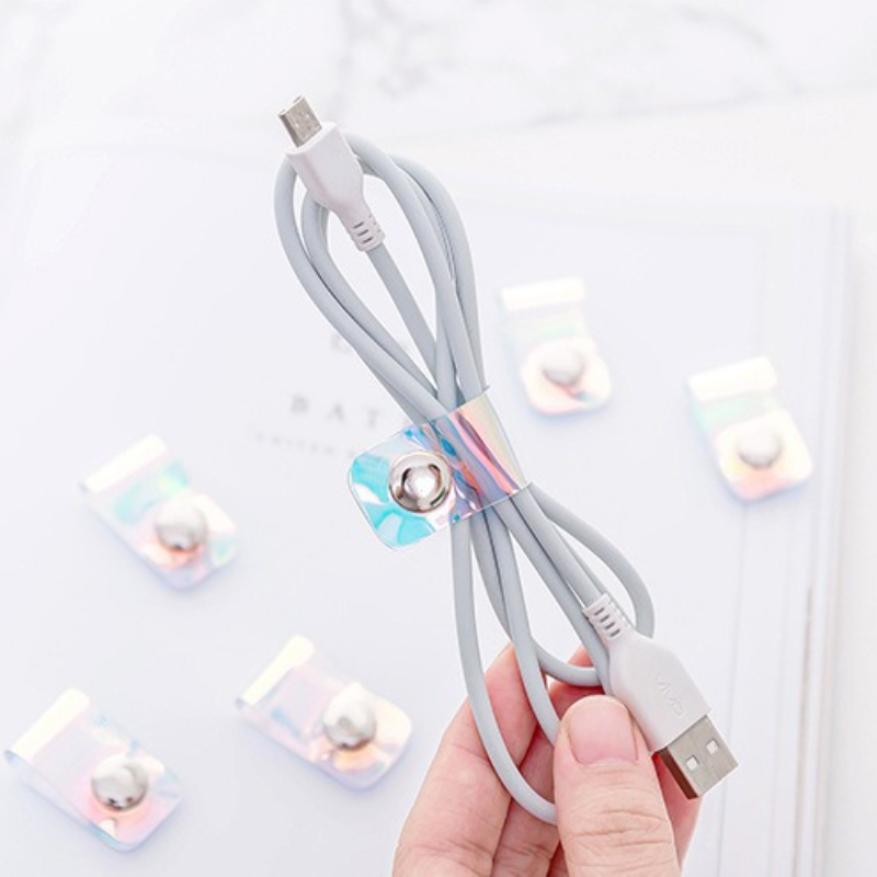 Travel Cable Organizer - 5Pcs INS Laser PVC Starp Datenkabel