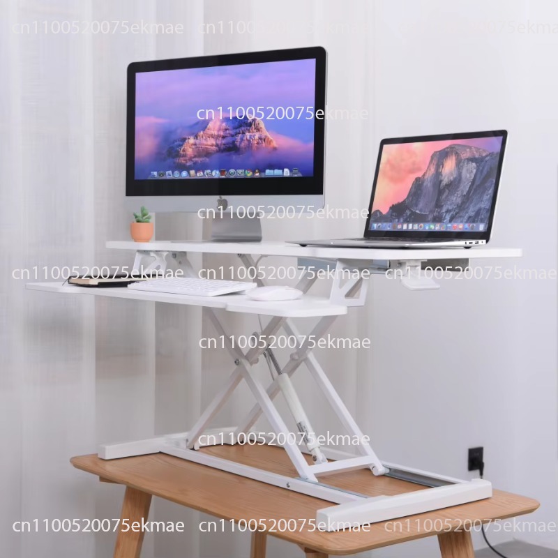 Laptop Stand Bamboo - Hochwertiger, höhenverstellbarer Büro-Klappschreibtisch, ergonomischer Steh- und