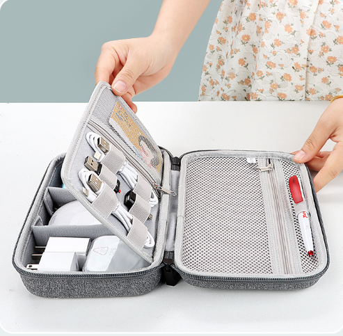 Tech Accessories Hard Case - Tragbare Wasserdichte EVA-Hartschalen-Organizer-Tasche Reise-Elektronik-Tragetasche für Digitale