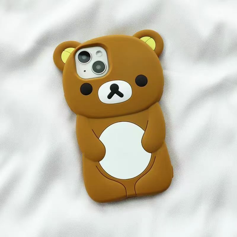 Tech Accessories Phone - Rilakkuma Silikon Handyhülle Niedliche Cartoon Vollschutz