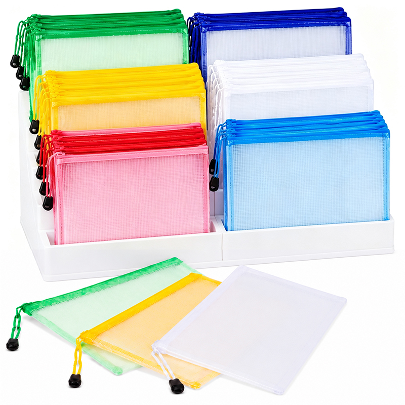 Tech Accessories Travel Bag - 5/20 Stück A4/A5 Netz-Reißverschlusstaschen, transparente und