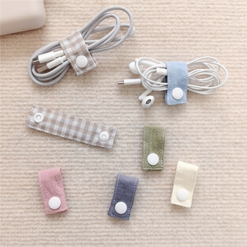 Travel Cable Organizer - Stoff-Kabelorganizer Wiederverwendbare Kabelbinder für Daten-, Kopfhörer-