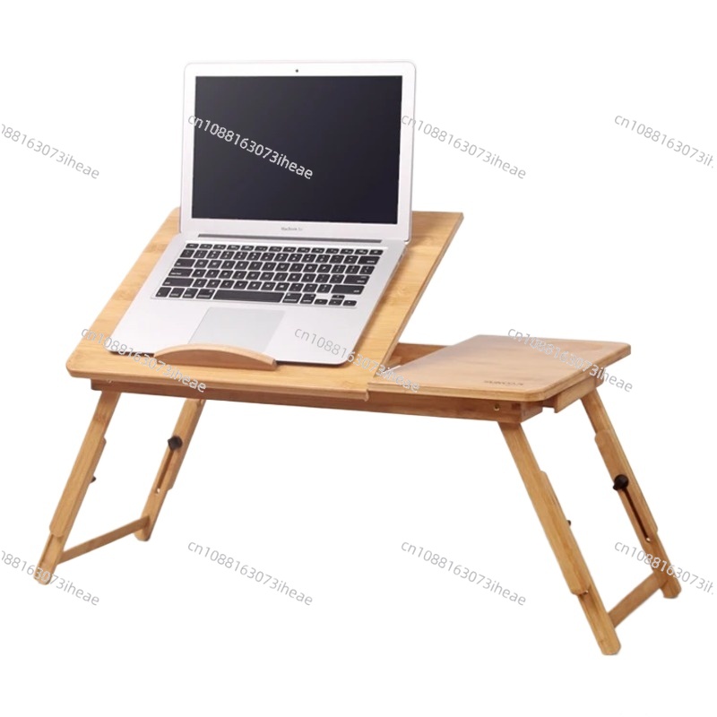 Laptop Stand Bamboo - Laptop-Tablet-PC-Ständer, PC-Tisch mit Ventilator, Fabrikpreis, Bambus,
