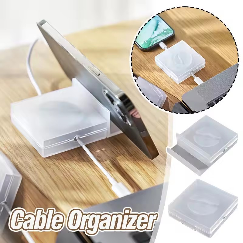 Travel Cable Organizer - Tragbarer Transparenter Kabelorganisator Kabelmanagement USB-Kabelwickler Einziehbarer