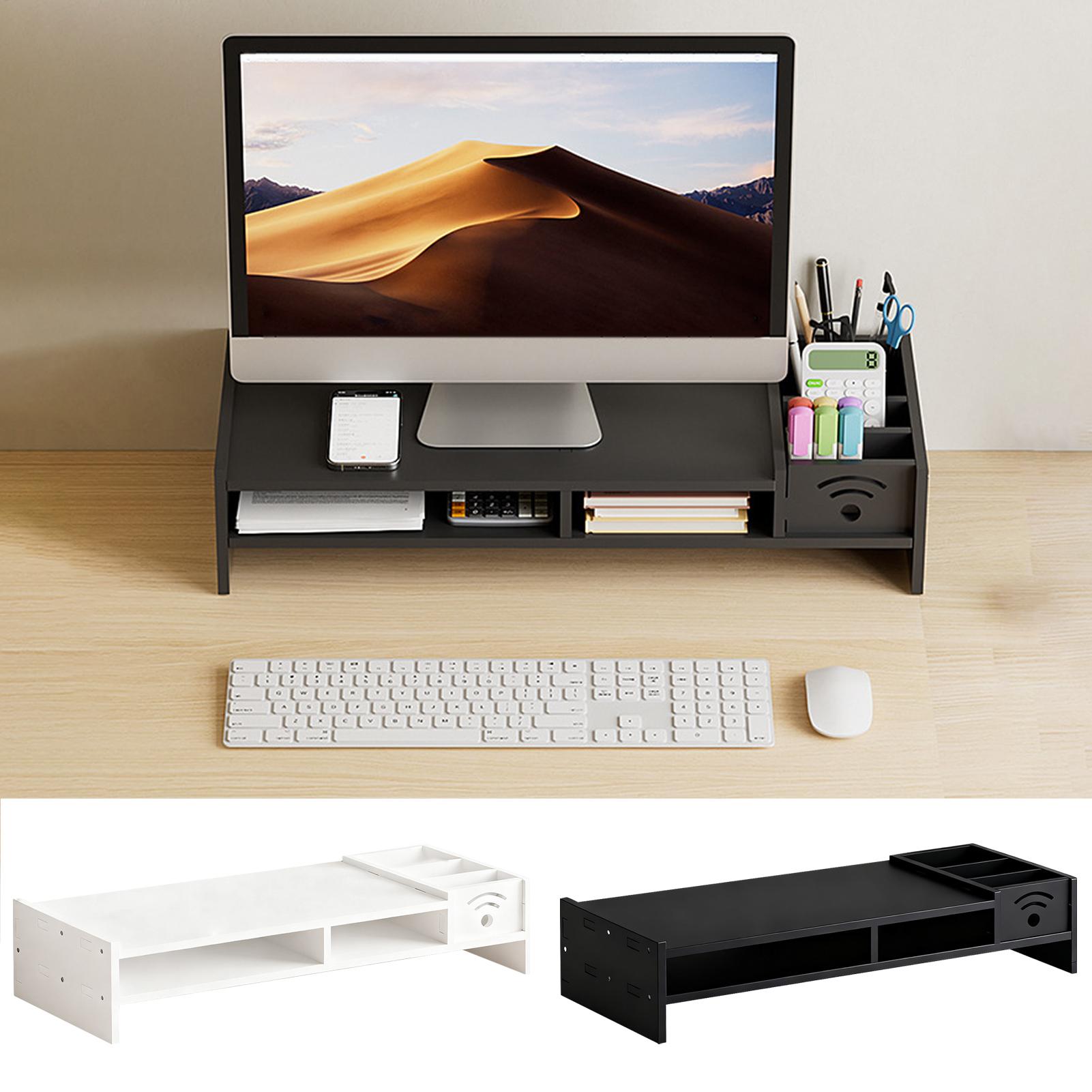 Laptop Stand Bamboo - Monitorständer für den Schreibtisch, 2-stufiger Schreibtischhalter,