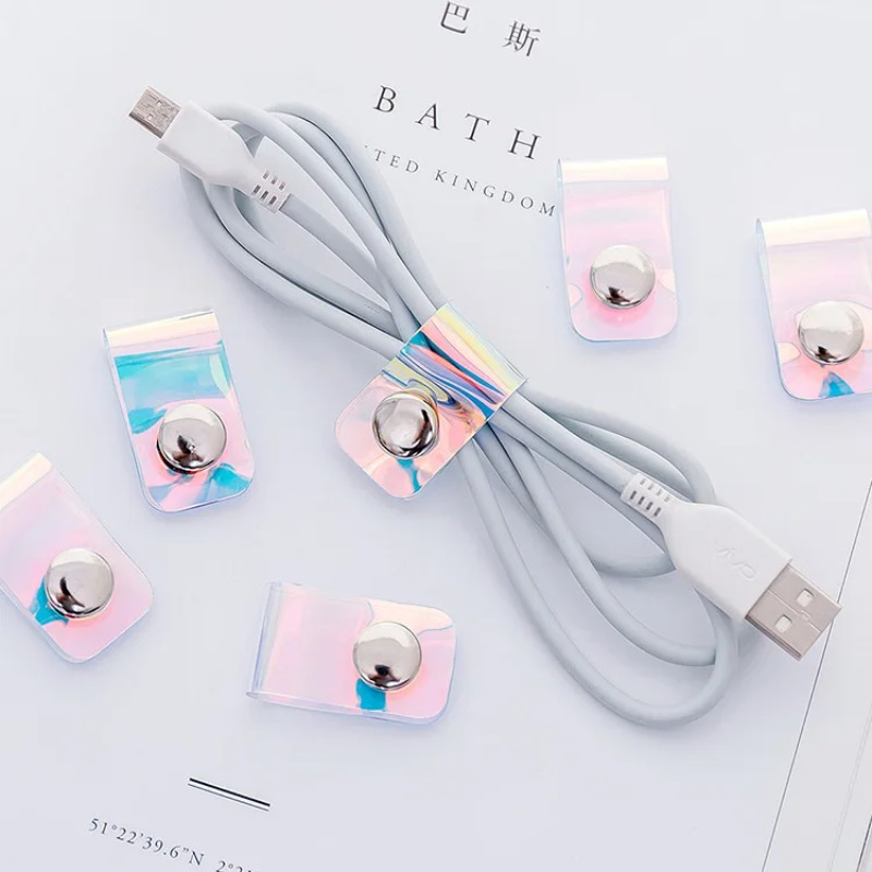 5Pcs INS Laser PVC Starp Daten – Travel Cable Organizer Bewertung und Preis