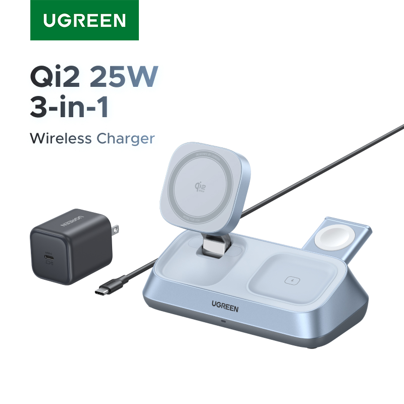 UGREEN Qi2 25W MAX Magnetische – Wireless Charger 3 In 1 Bewertung und Preis