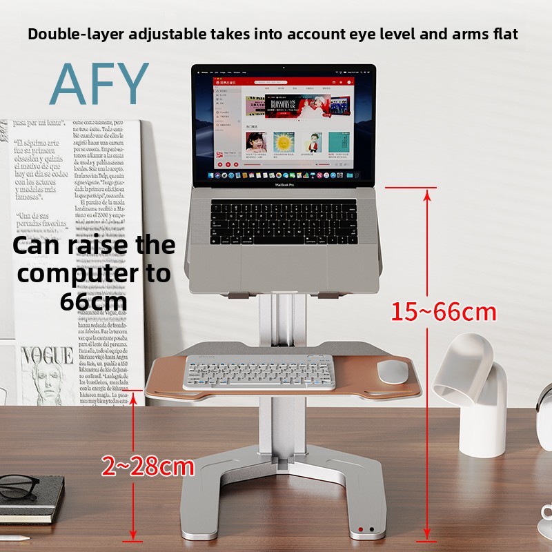 Elektrisch Höhenverstellbarer  – Laptop Stand Bamboo Bewertung und Preis