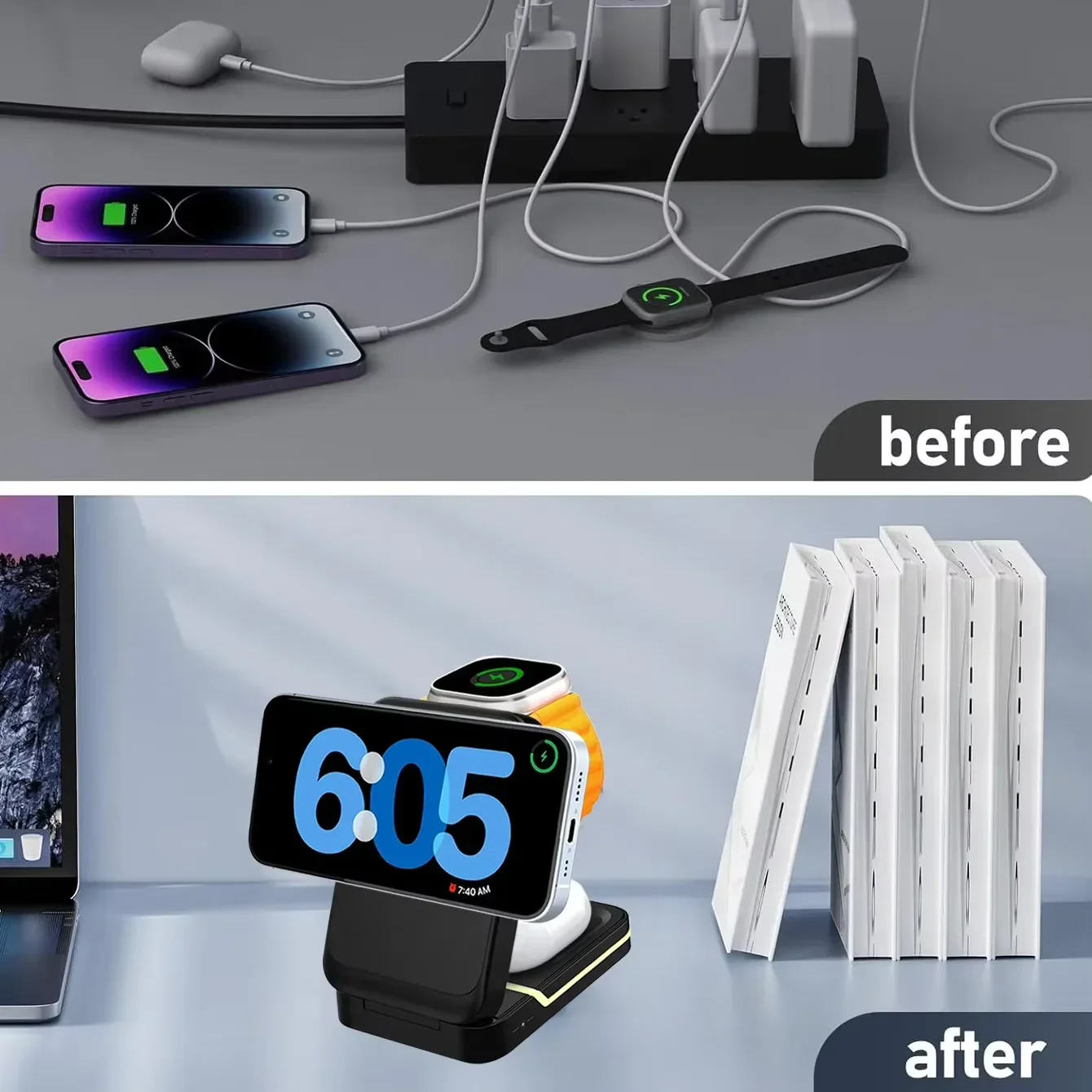 3-in-1 Magnetisches Faltbares  – Wireless Charger 3 In 1 Bewertung und Preis
