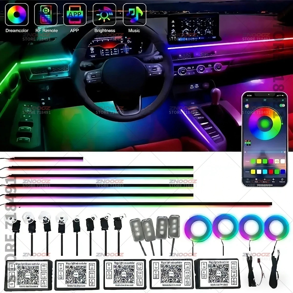 22-in-1 RGB Auto-Innenbeleucht – Tech Lighting Accessories Bewertung und Preis