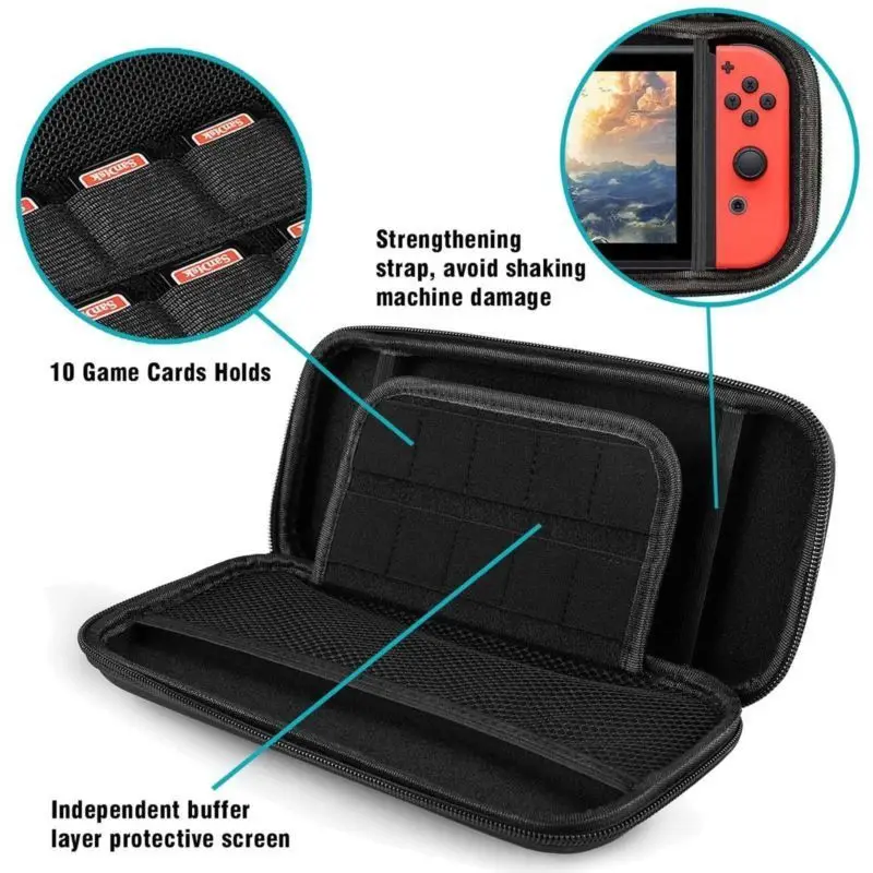 6-in-1-Kit-Taschen für Nintend – Tech Accessories Hard Case Bewertung und Preis